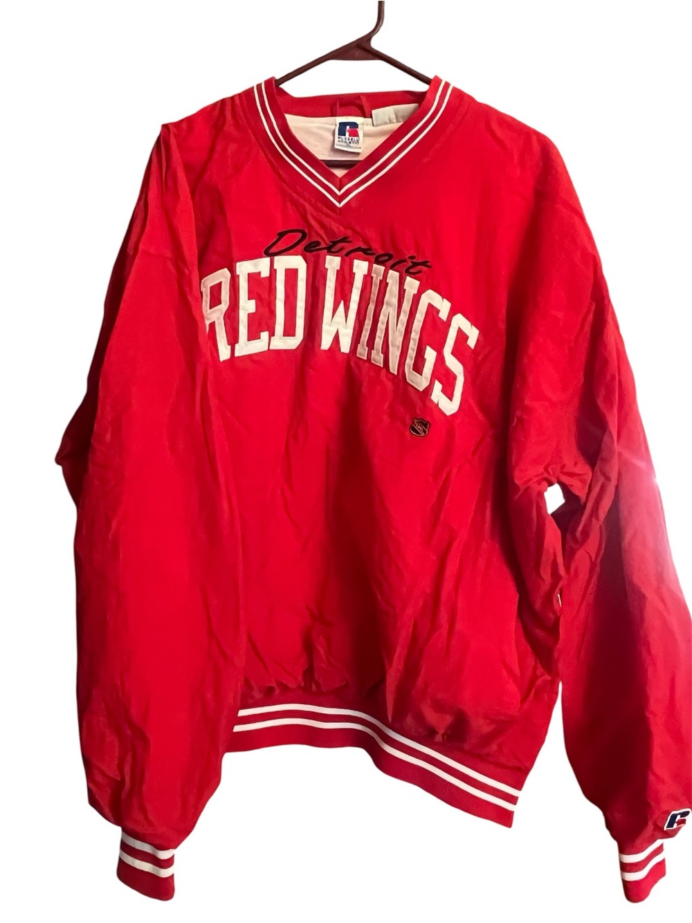 Vintage Russel Detroit Red Wings Pull over Jacket men’s size XL